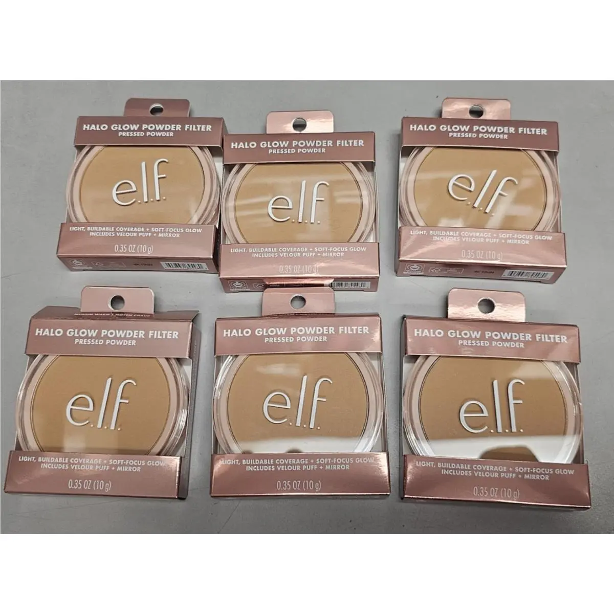6 X E.l.f. Halo Glow Powder Filter Foundation - Medium Warm - 0.35oz/each 6 Ttl by e.l.f. Cosmetics