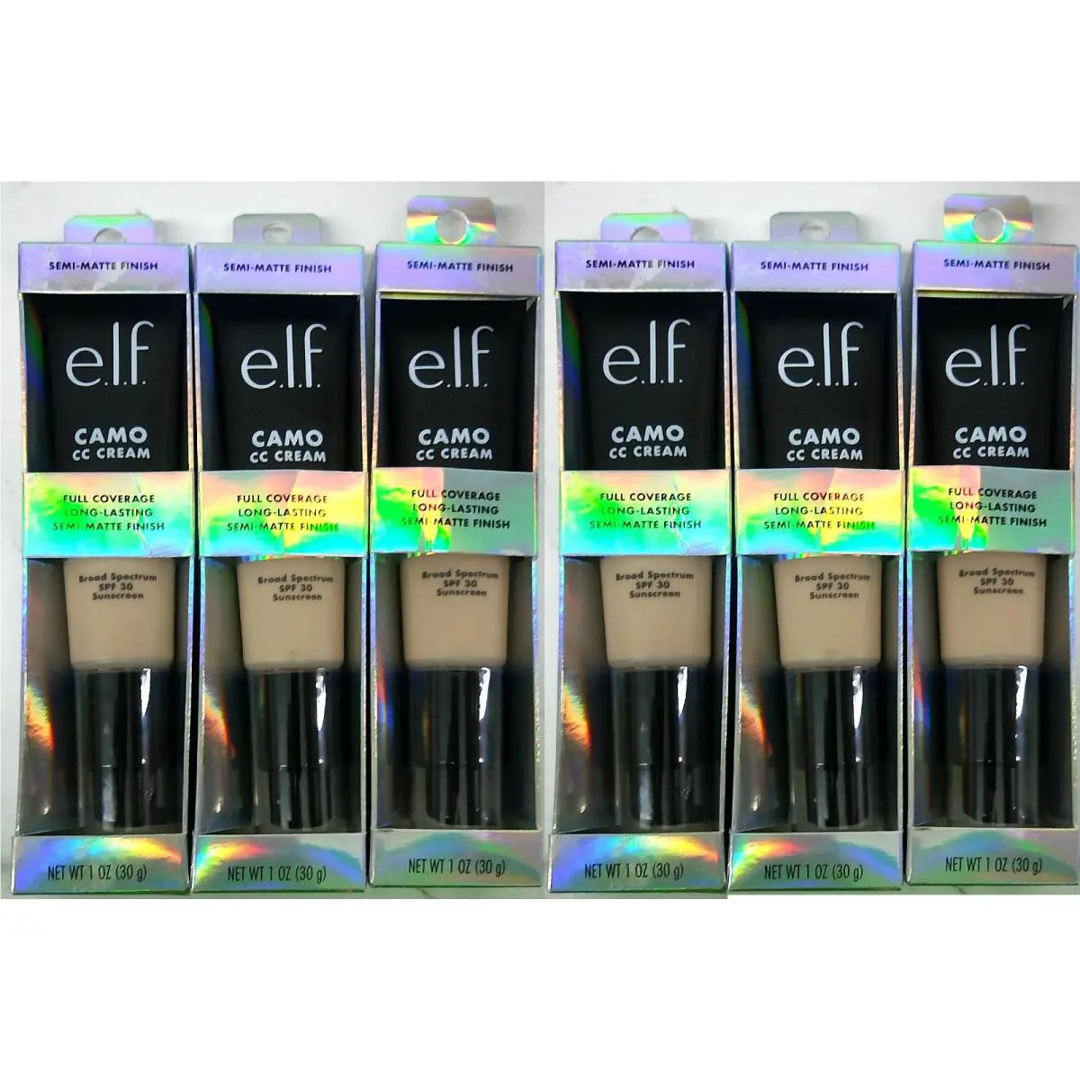 6x E.l.f. Camo CC Cream- Light 205 N