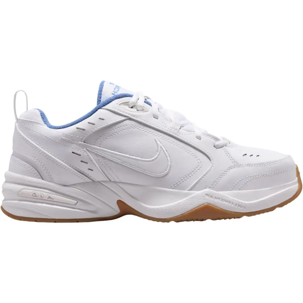 Air Monarch IV Men Workout Shoe US Size 7-14 Colors Athletic White/Indigo Storm/Gum Light Brown/White by Nike