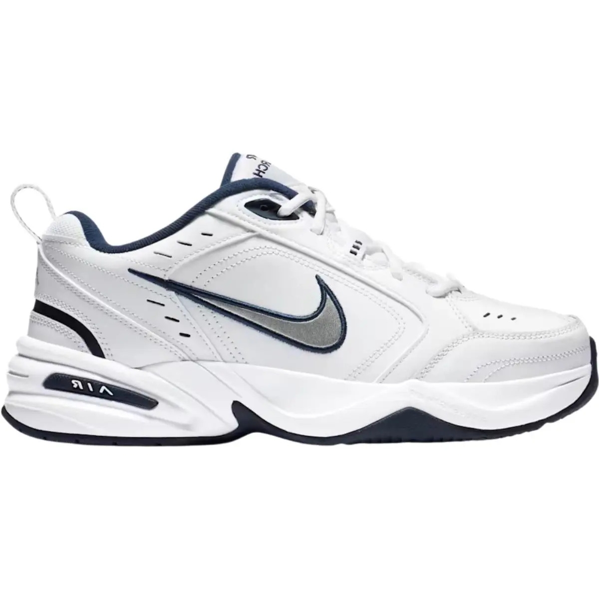 Air Monarch IV Men Workout Shoe US Size 7-14 Colors Athletic White/Metallic Silver by Nike