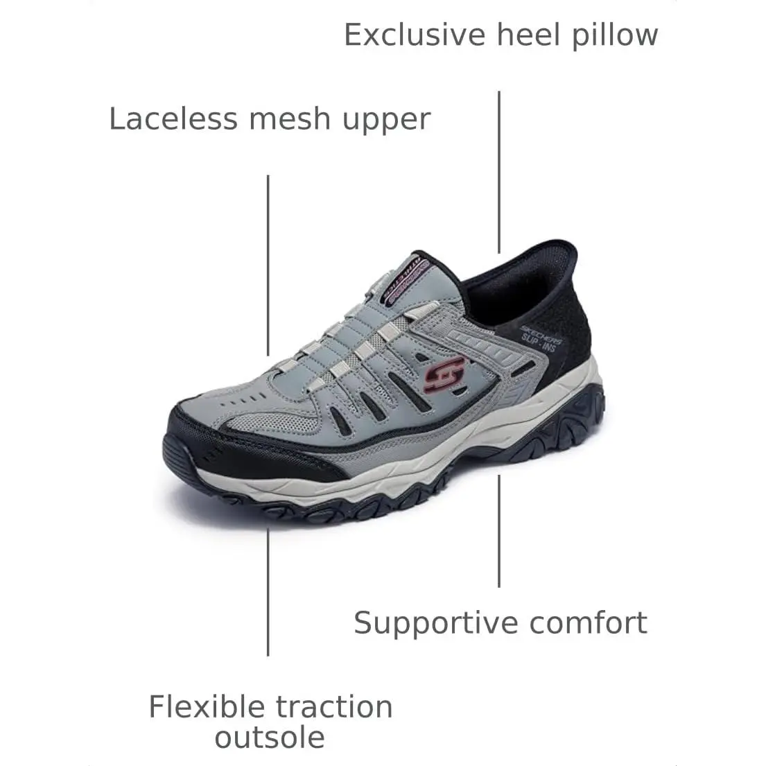 Skechers shoes - 237563 ww - 237563/237563WW-BRN - black charcoal 23