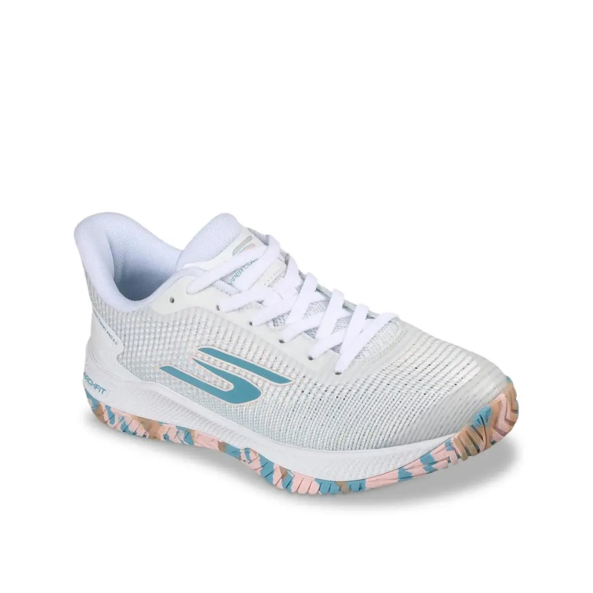 Deal  Viper Court Pro 2.0 Women`s Pickleball Shoes Various Colors White/Blue by Skechers