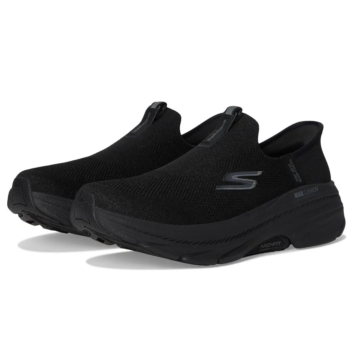 Woman`s Shoes  Max Cushioning Arch Fit 2.0 Cambridge Hands Free Slip-ins Black by Skechers
