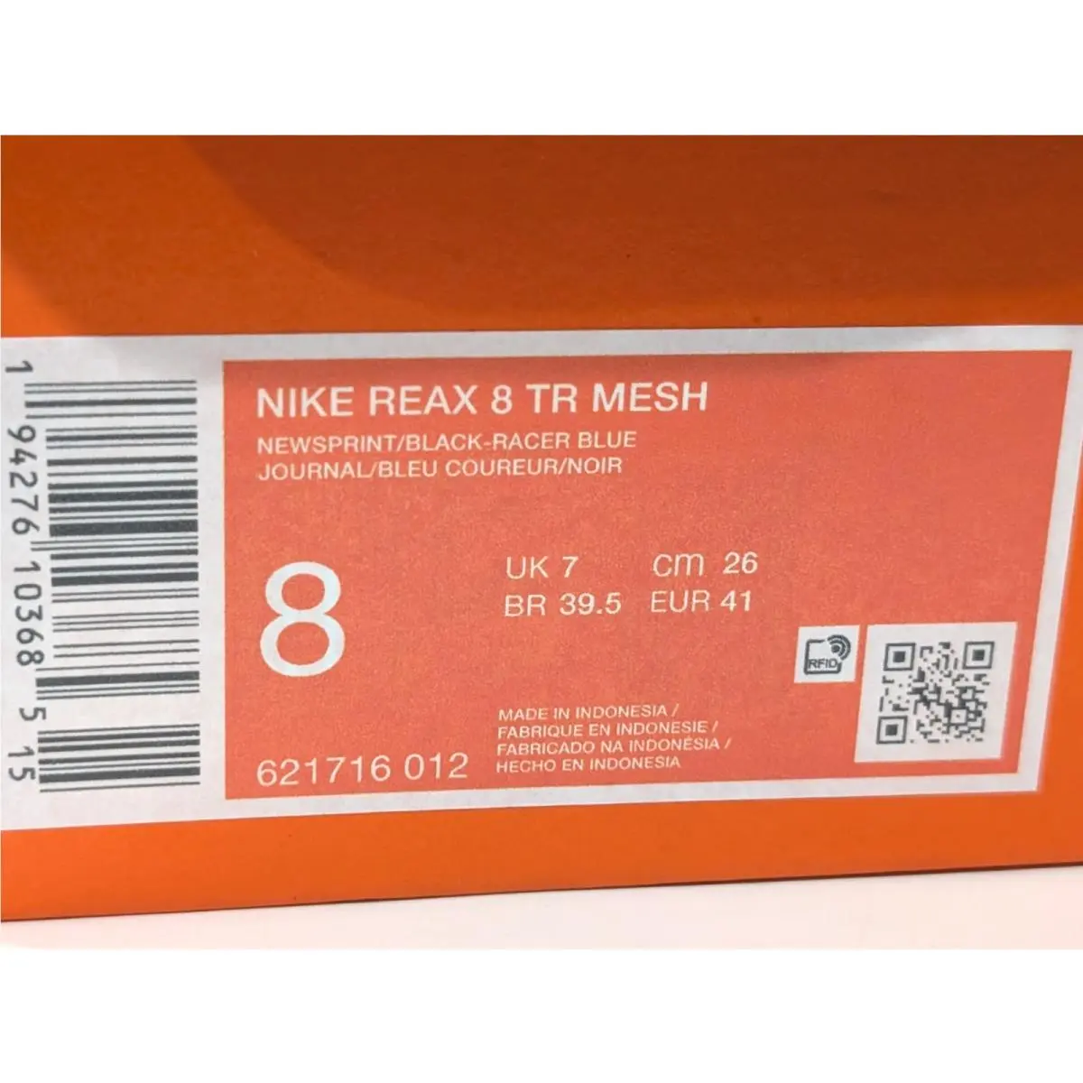 Nike shoes - Nike Reax 8 TR Mesh - 621716-012 - Black/Blue 18