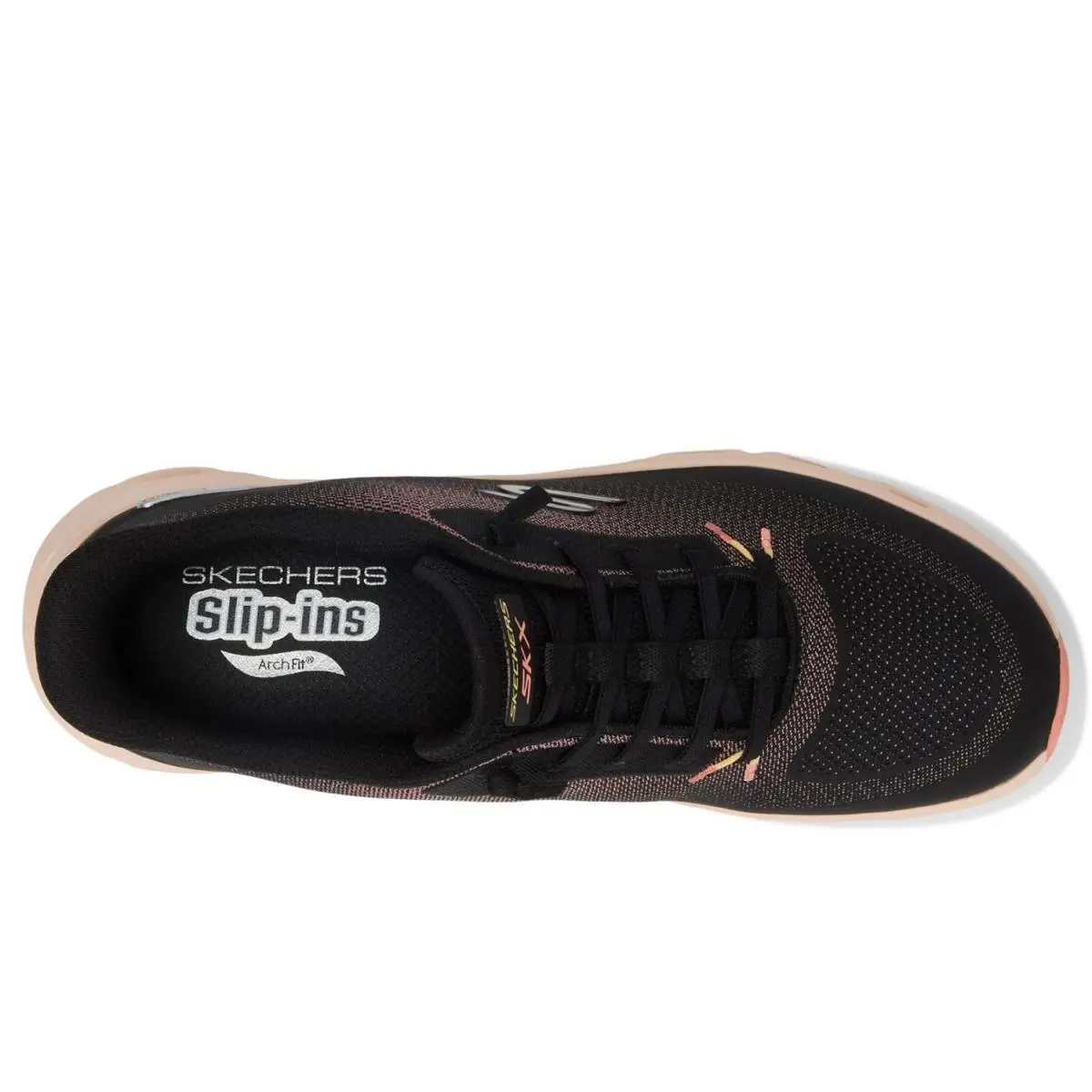 Skechers shoes - BLACK/CORAL 21