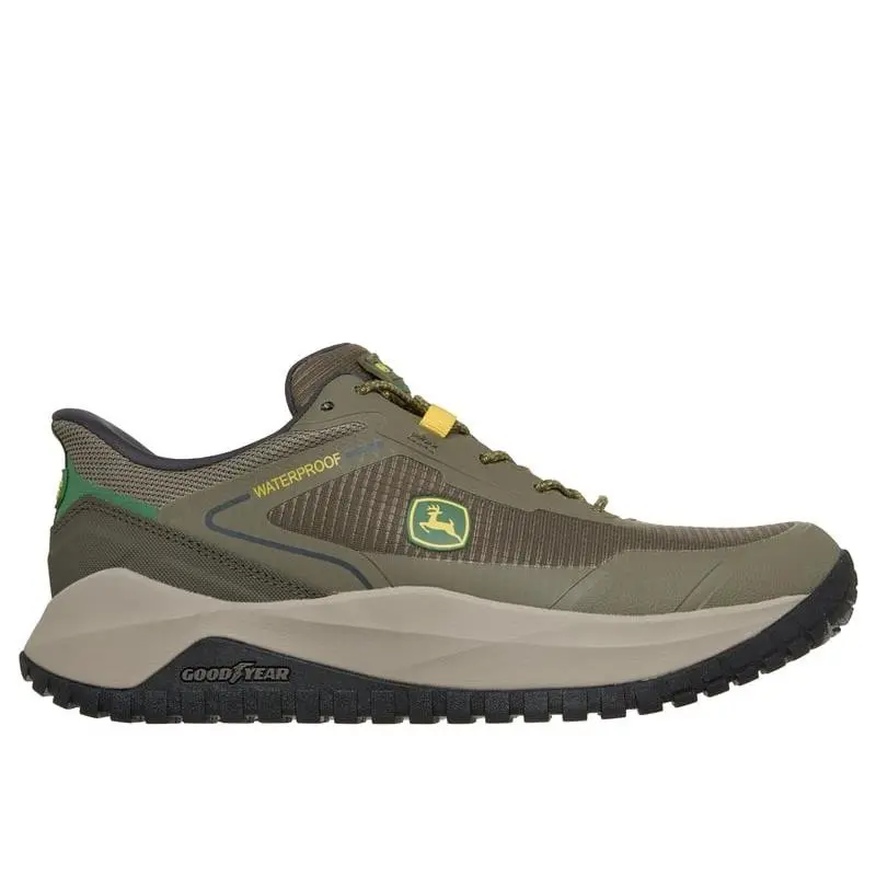 Skechers x John Deere Men`s Badger - All Terrain Waterproof Slip-in Shoes Olive - OLIVE