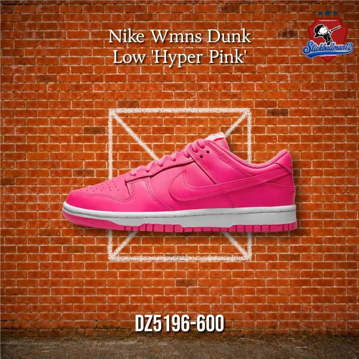 Dunk Low Hyper Pink Women`s DZ5196-600 by Nike