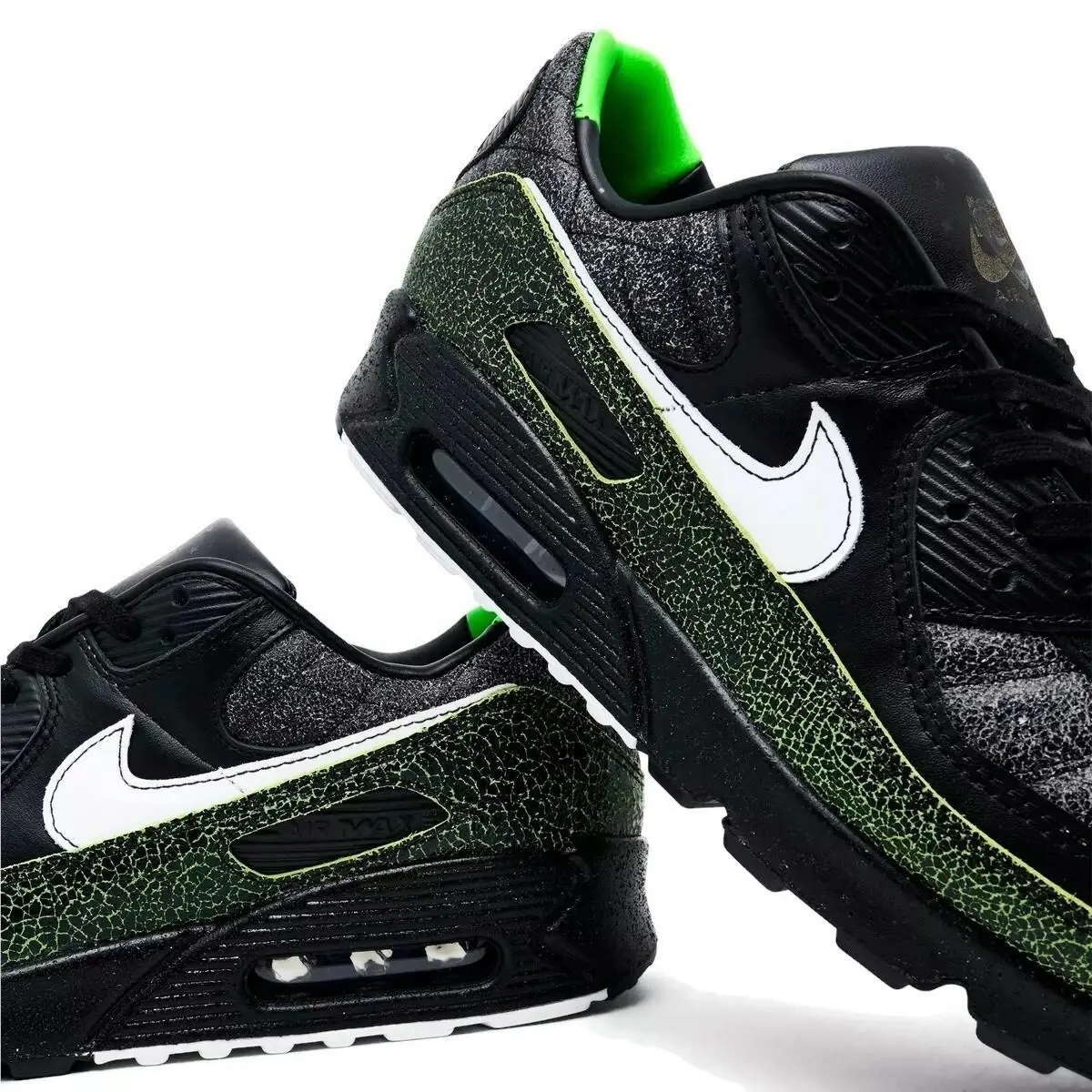 Nike shoes - Nike Air Max 90 SE Tiempo - Black, Maufacturer: Black/Black/Voltage Green/White 5