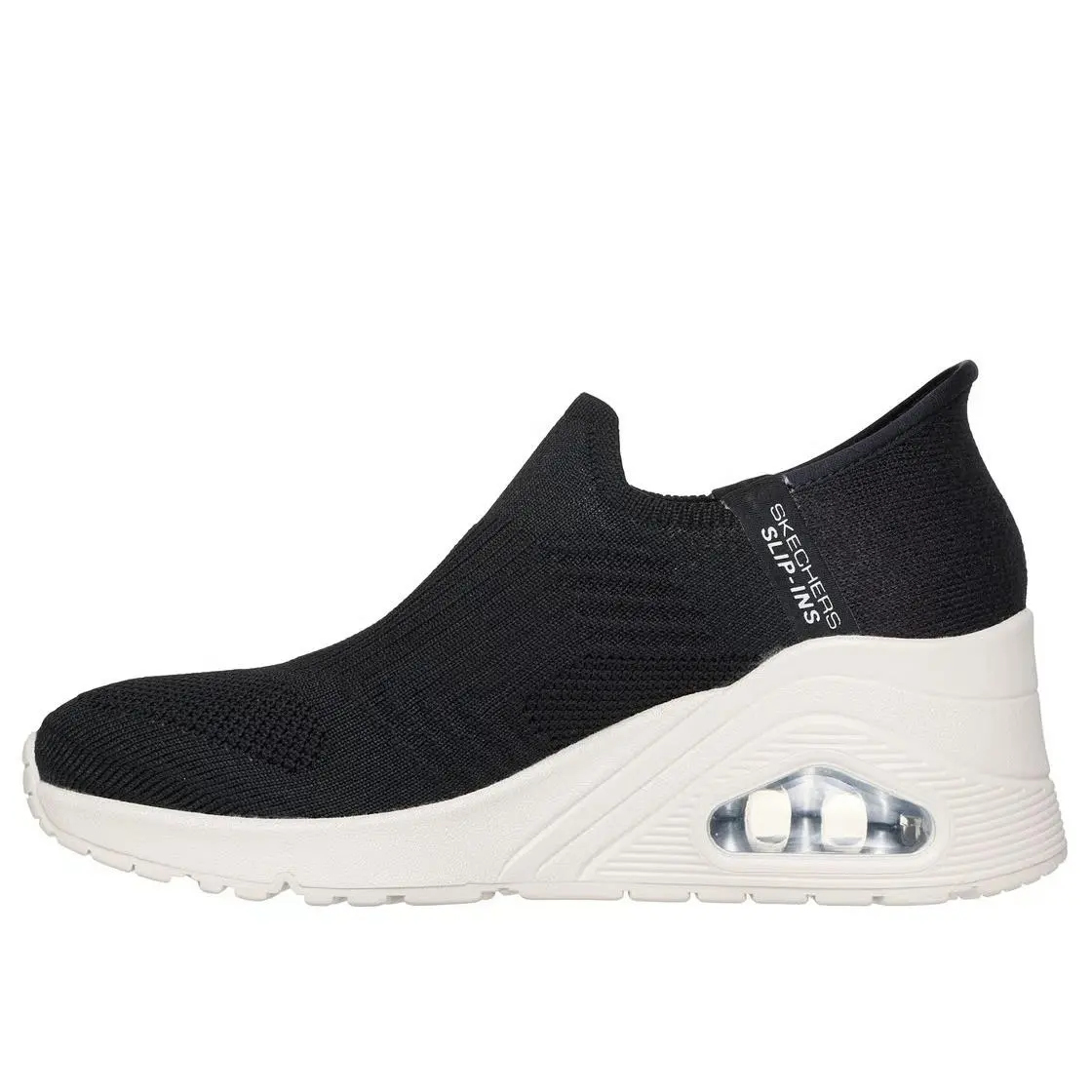 Skechers shoes - Slip-ins: Uno Wedge - Kickin` Knit - 177523 BLK - Black/White 8