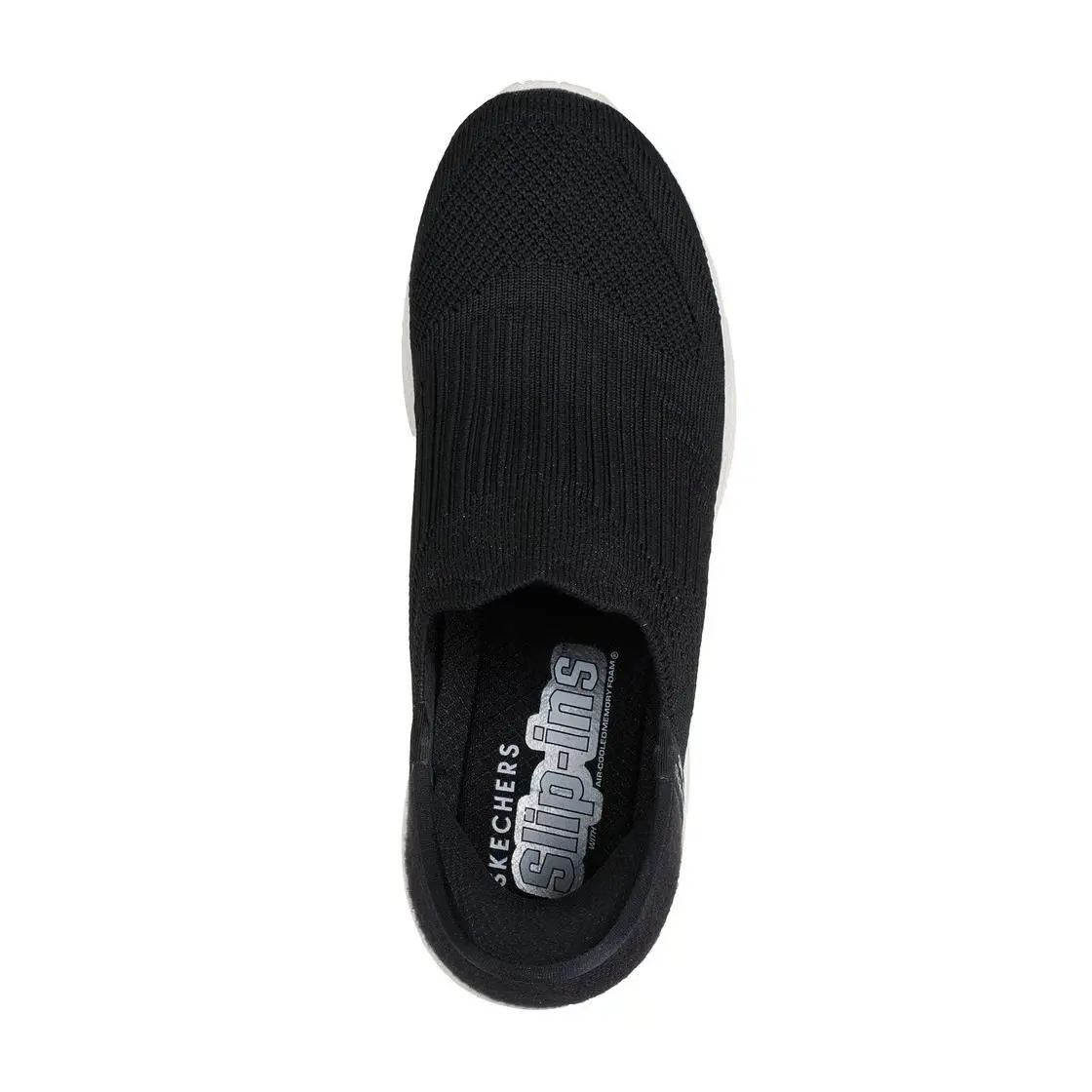 Skechers shoes - Slip-ins: Uno Wedge - Kickin` Knit - 177523 BLK - Black/White 11