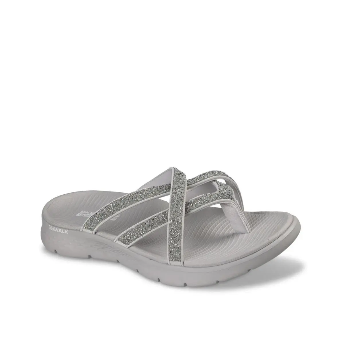 Woman`s Casual Sandals Skechers GO Walk Flex Starry Skies Sandal - Light Grey