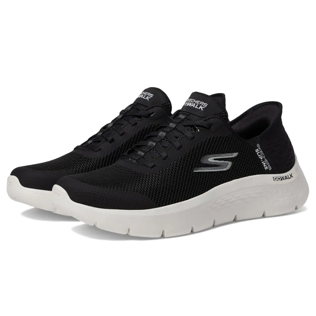 Woman`s  Performance Go Walk Flex Hands Free Slip-ins - Grand Entry Black/White by Skechers
