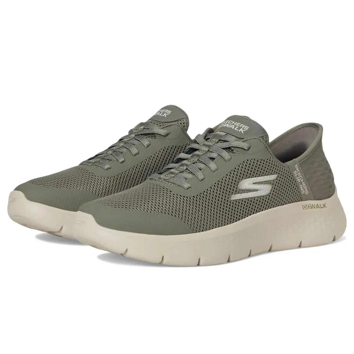 Woman`s  Performance Go Walk Flex Hands Free Slip-ins - Grand Entry Olive by Skechers