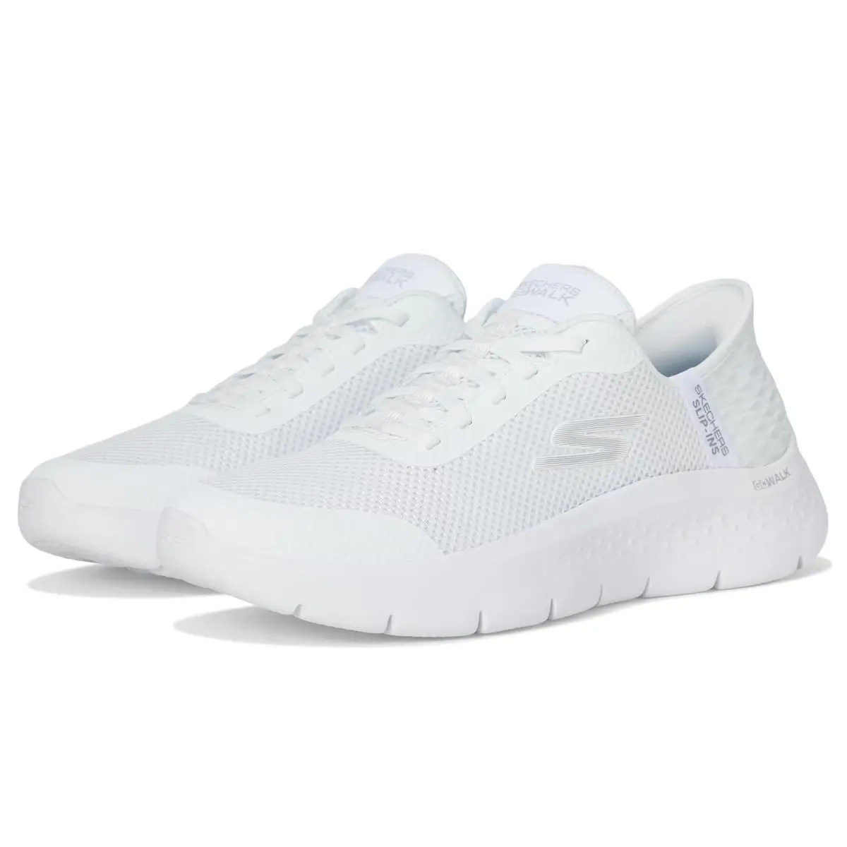 Woman`s  Performance Go Walk Flex Hands Free Slip-ins - Grand Entry White by Skechers