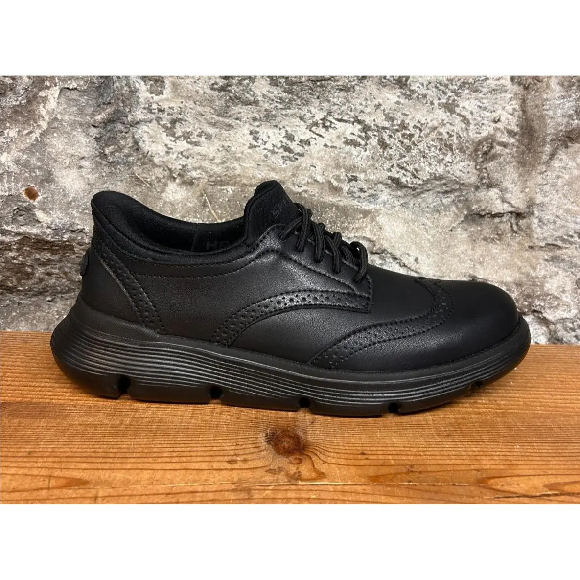 Slip-ins Garza-sully 205311 Mens Black Wingtip by Skechers