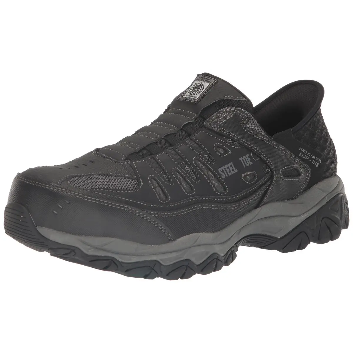 Skechers Men`s Work Hands Free Slip Ins Cankton Faison St Navy/grey 12W