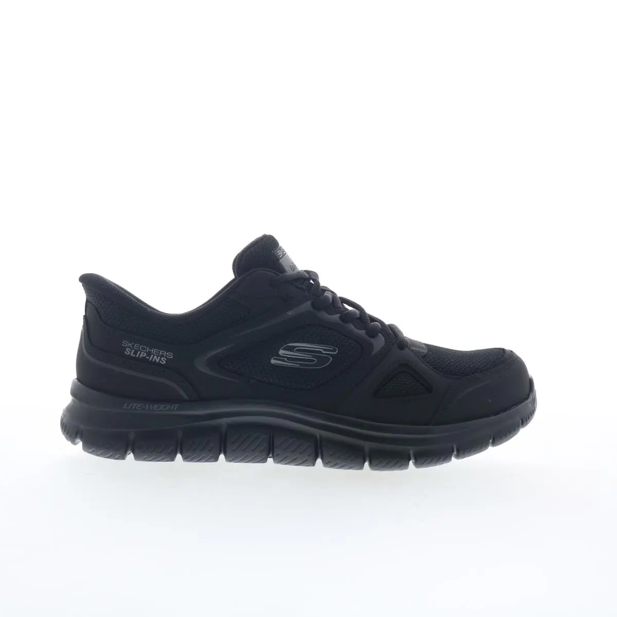 Slip-ins: Track - Ezral Mens Wide Black Lifestyle Sneakers Shoes by Skechers