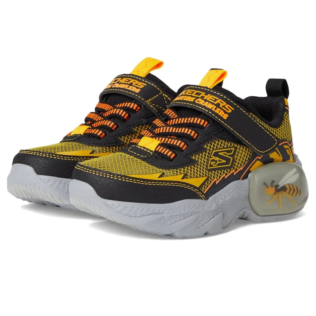 Boy`s Shoes  Kids Creature-crawlers 402120L Little Kid/big Kid Black/Yellow by Skechers