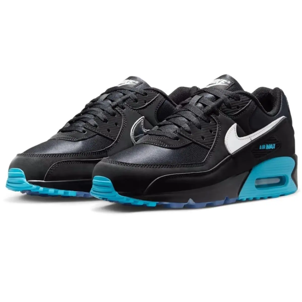 Nike shoes - Nike Air Max 90 - Air Max - Black, Maufacturer: Black/Gamma Blue/Ice/Chrome 9
