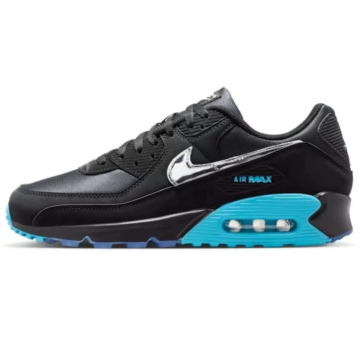 Nike shoes - Nike Air Max 90 - Air Max - Black, Maufacturer: Black/Gamma Blue/Ice/Chrome 14