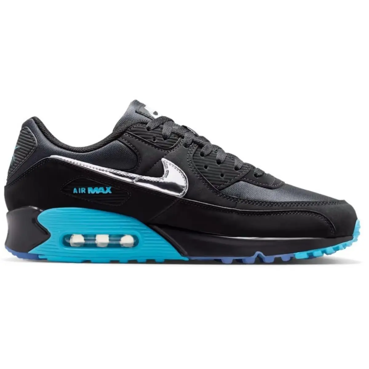 Nike shoes - Nike Air Max 90 - Air Max - Black, Maufacturer: Black/Gamma Blue/Ice/Chrome 30