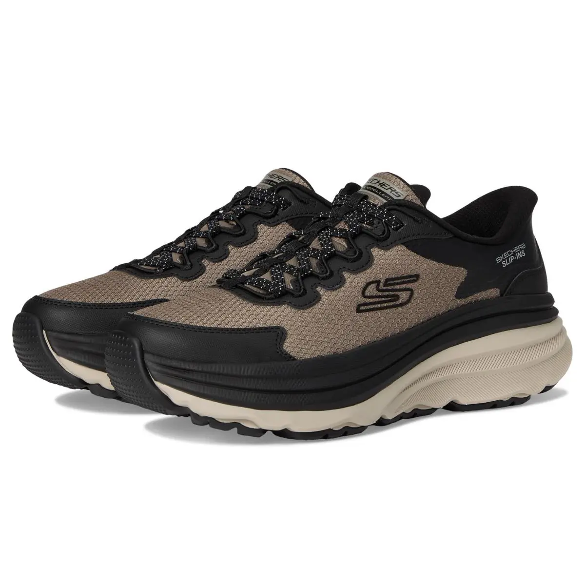Men`s Zirrus Hands Free Slip-in Sneaker Taupe/black 7.5 taupe black by Skechers