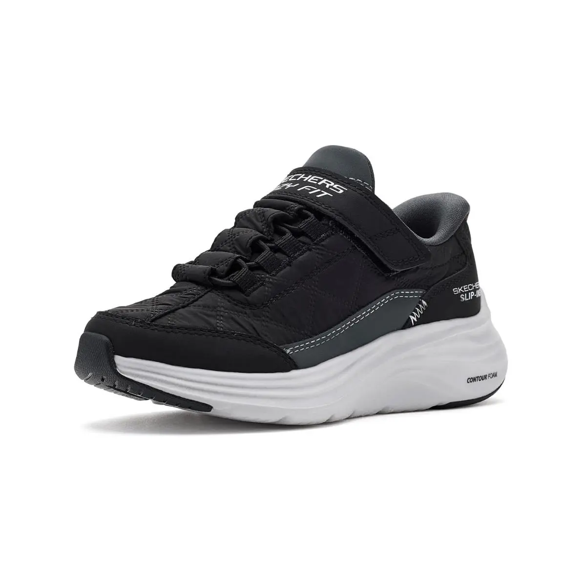 Boy`s Sneakers Athletic Shoes  Kids Black/White by Skechers