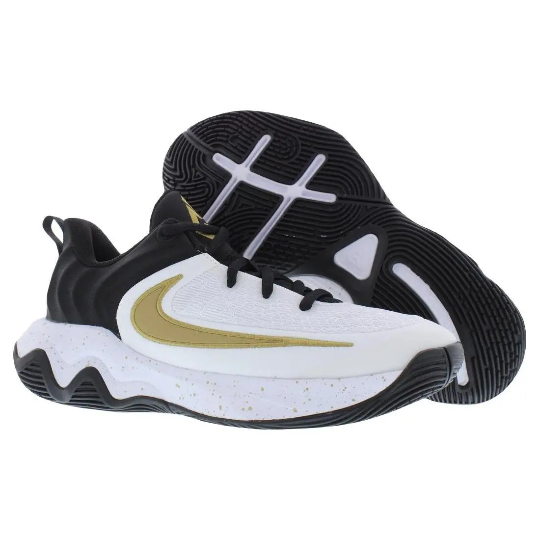 Nike Giannis Immortality 4 GS Boys Shoes - Black/Metallic Gold/White, Main: White