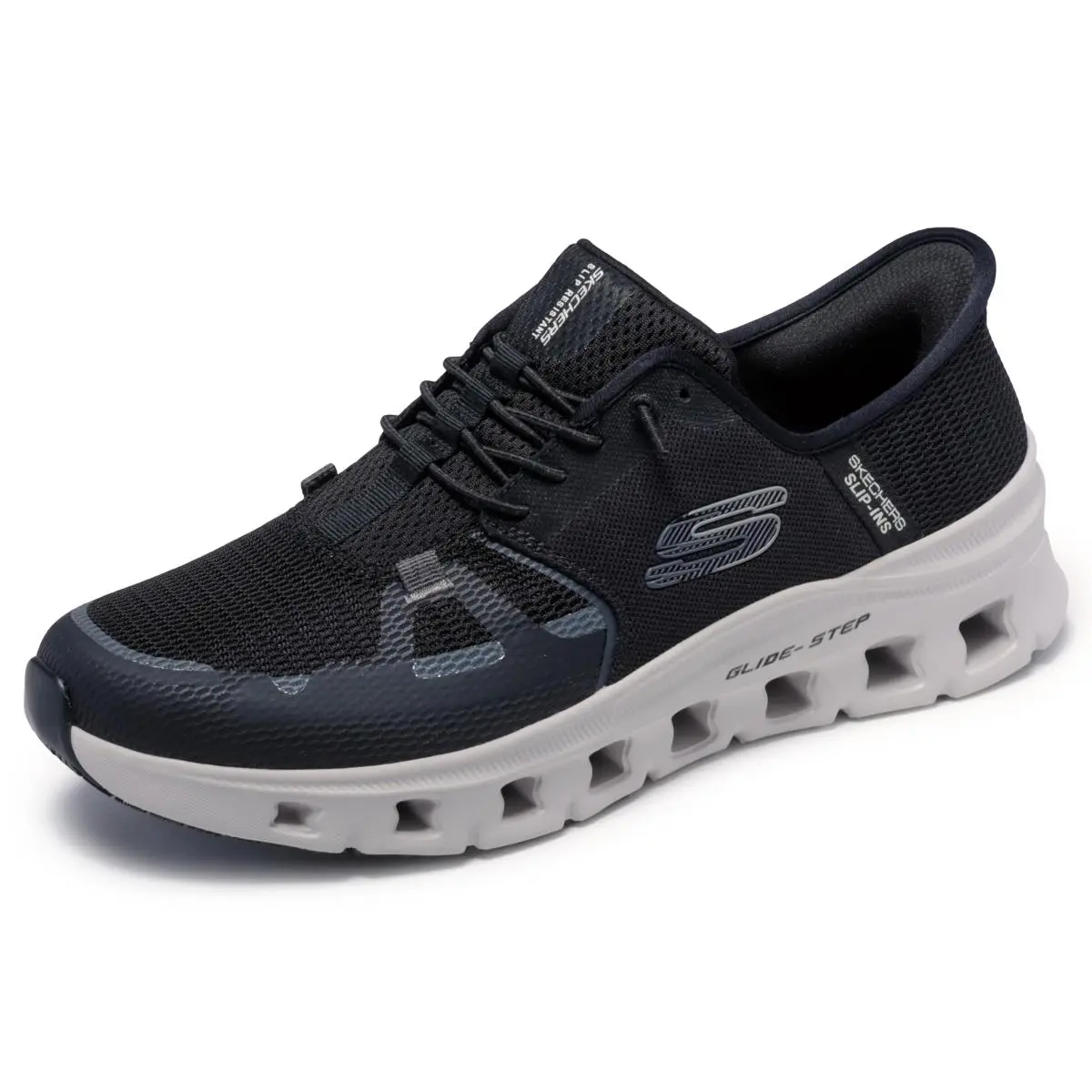 Men`s Slip-resistant Glide-step Pro Slip-ins Work Sneakers Black by Skechers