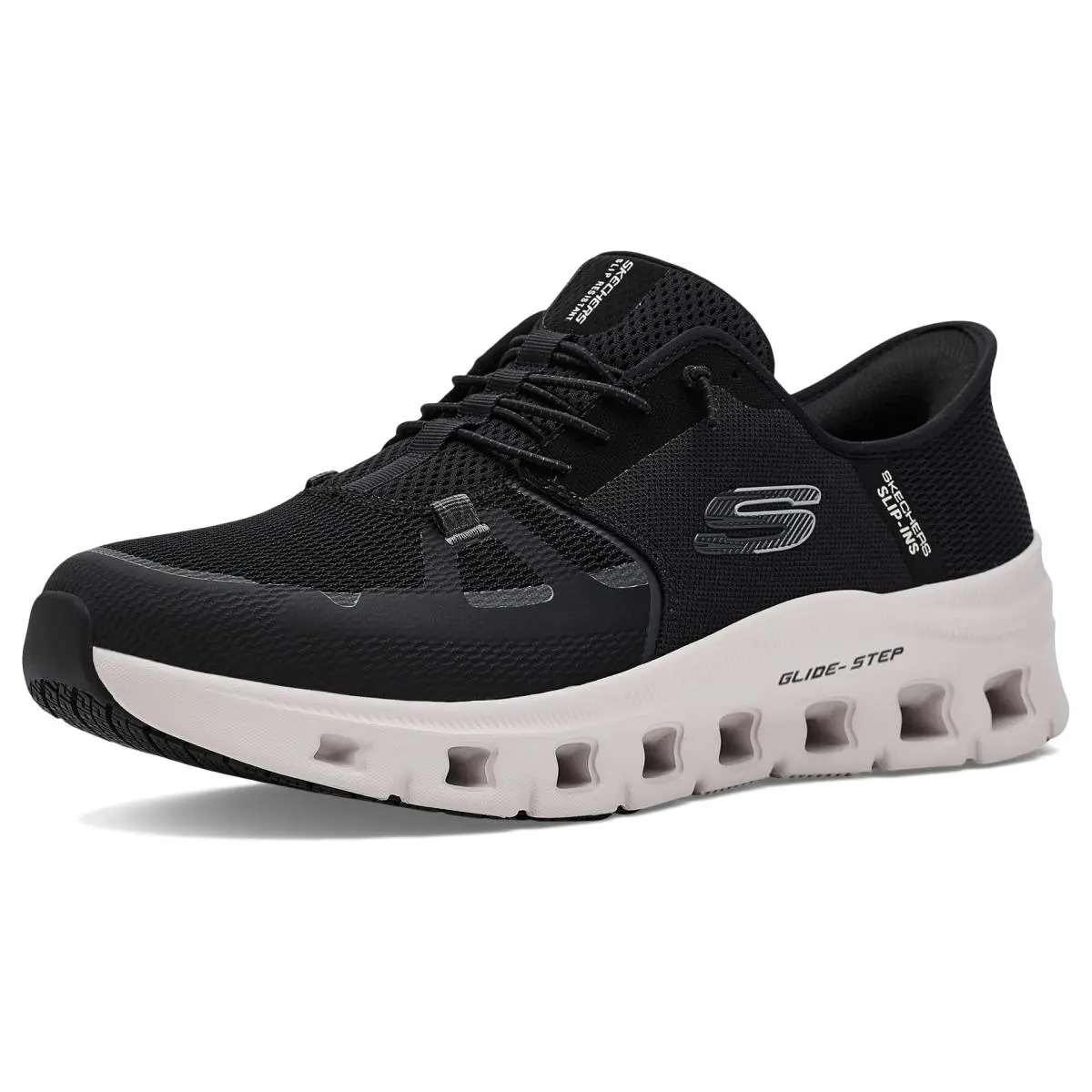 Men`s Slip-resistant Glide-step Pro Slip-ins Work Sneakers Black black gray black by Skechers