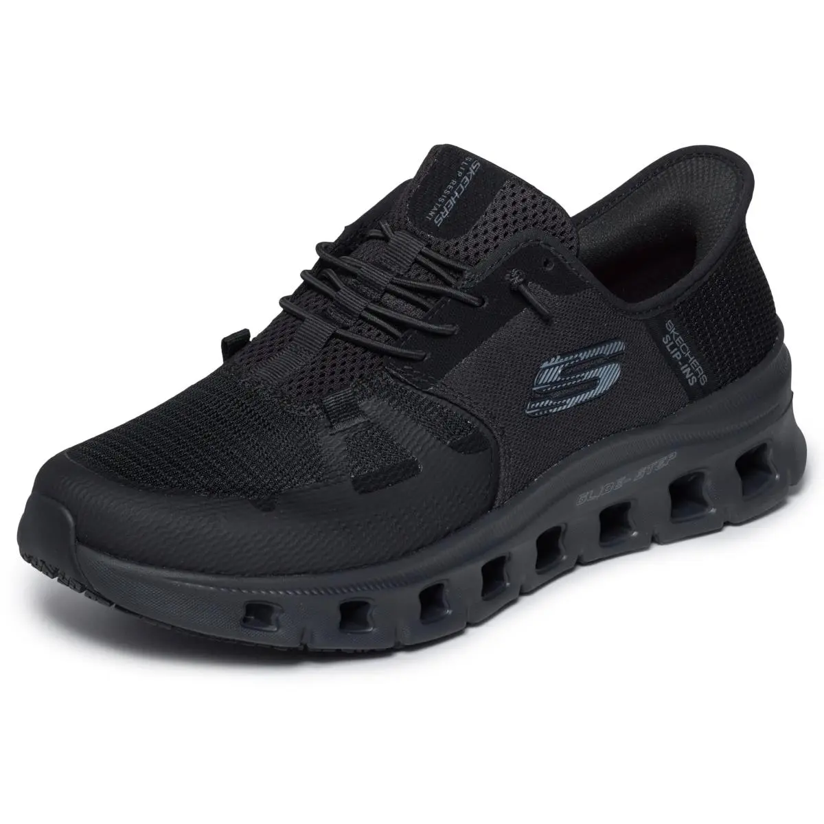 Men`s Slip-resistant Glide-step Pro Slip-ins Work Sneakers Black black by Skechers