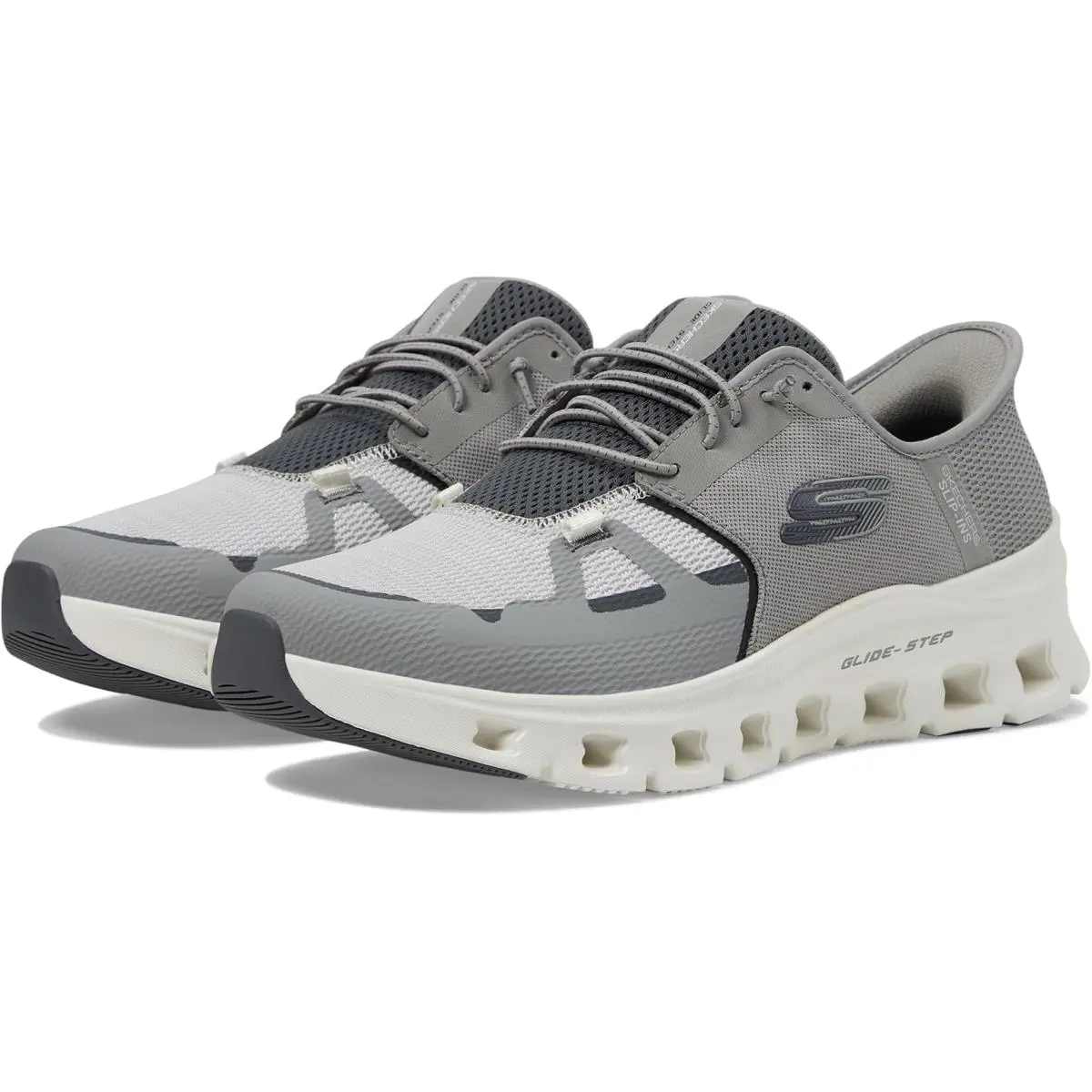 Men`s Slip-resistant Glide-step Pro Slip-ins Work Sneakers Black gray charcoal by Skechers