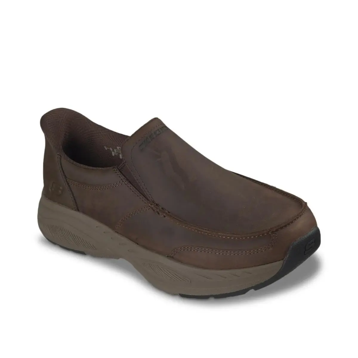 Flash Deal Skechers Relaxed Fit Norman Jasper Hands Free Slip Ins Slip On Shoes - Cocoa