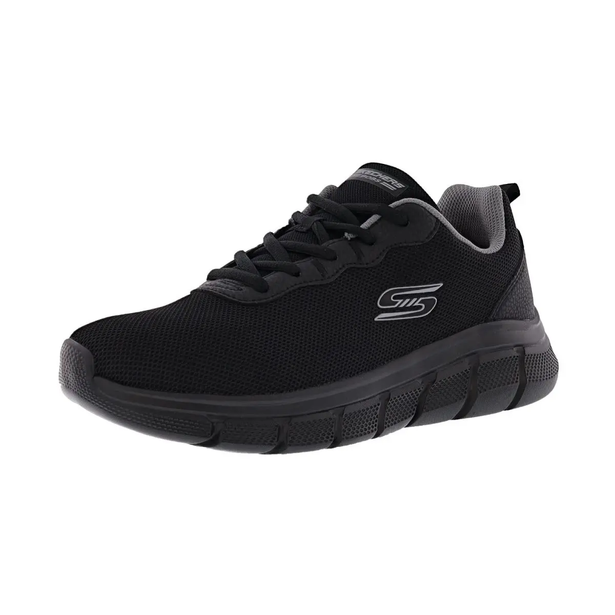 Skechers Men`s Bobs B Flex- Icy Edge 118109W/BBK Wide Width Walking Shoes