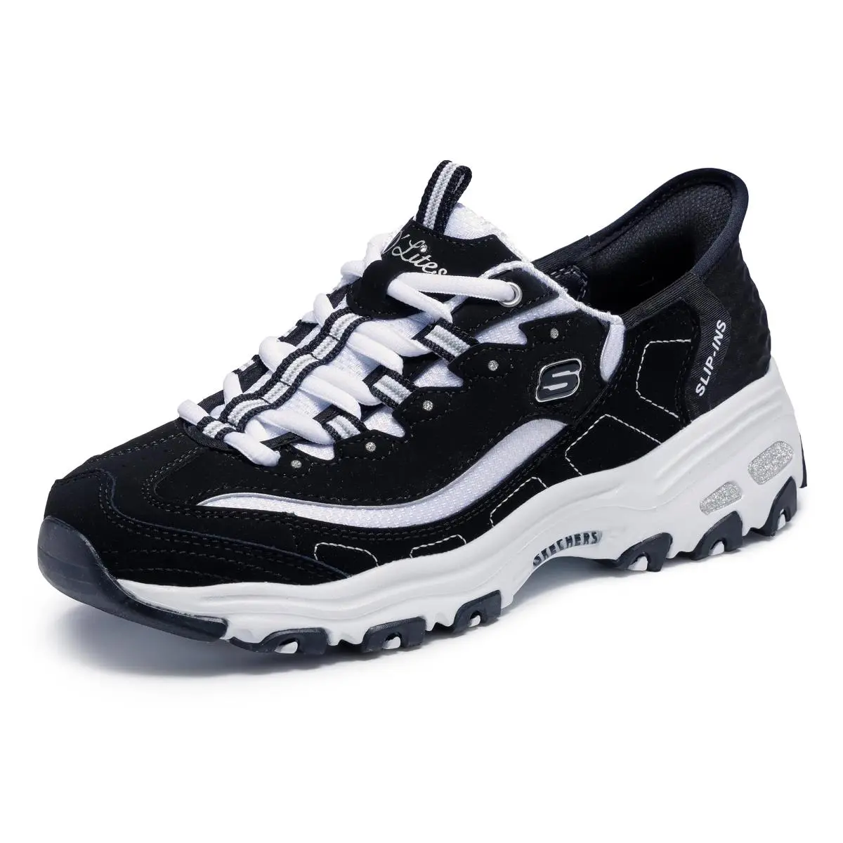 Skechers Women`s D`lites - Classic Shoes Navy/white 10 M