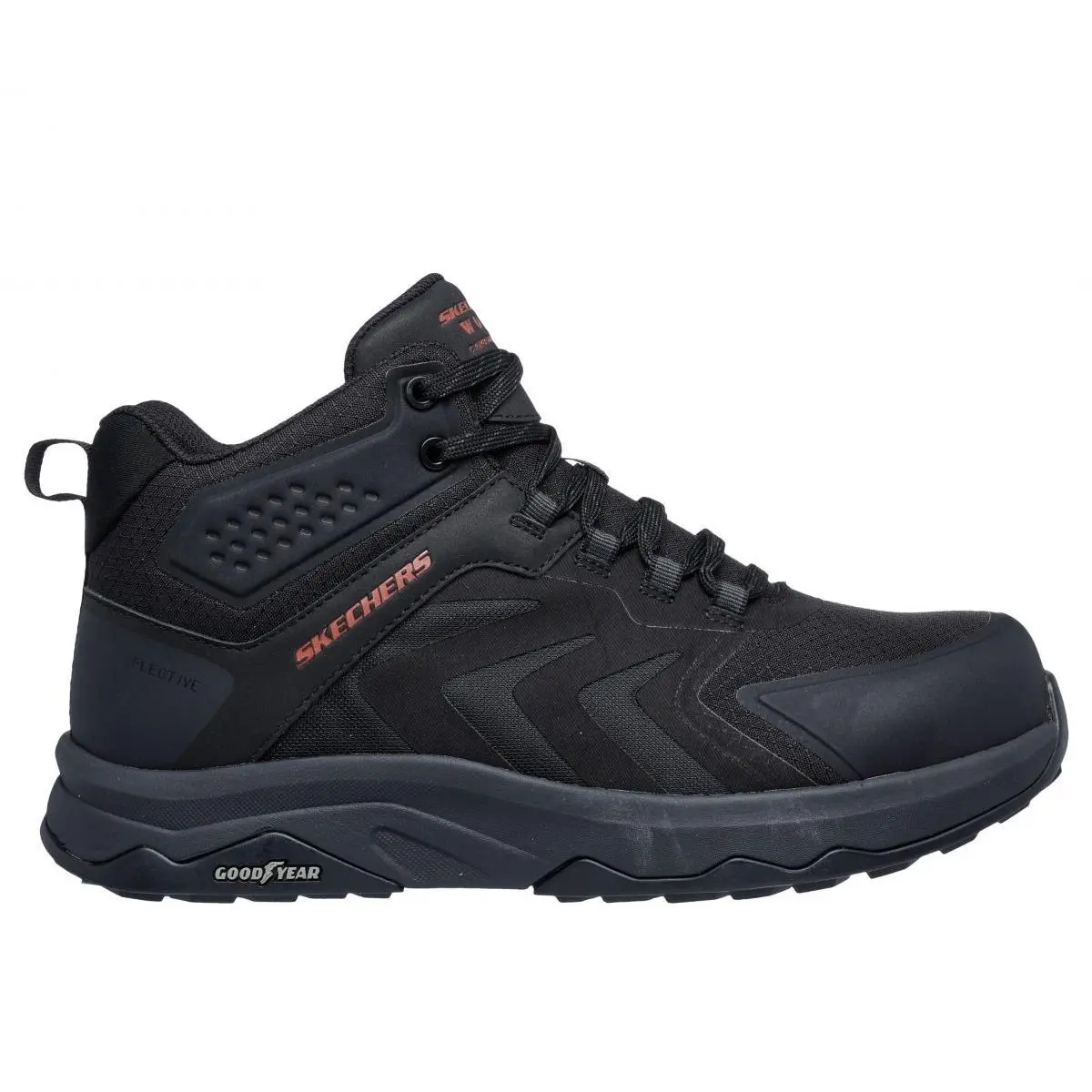 Skechers Work Men`s Speed-flex Trekker Carbon Nano Toe Work Boot Black/red - 200