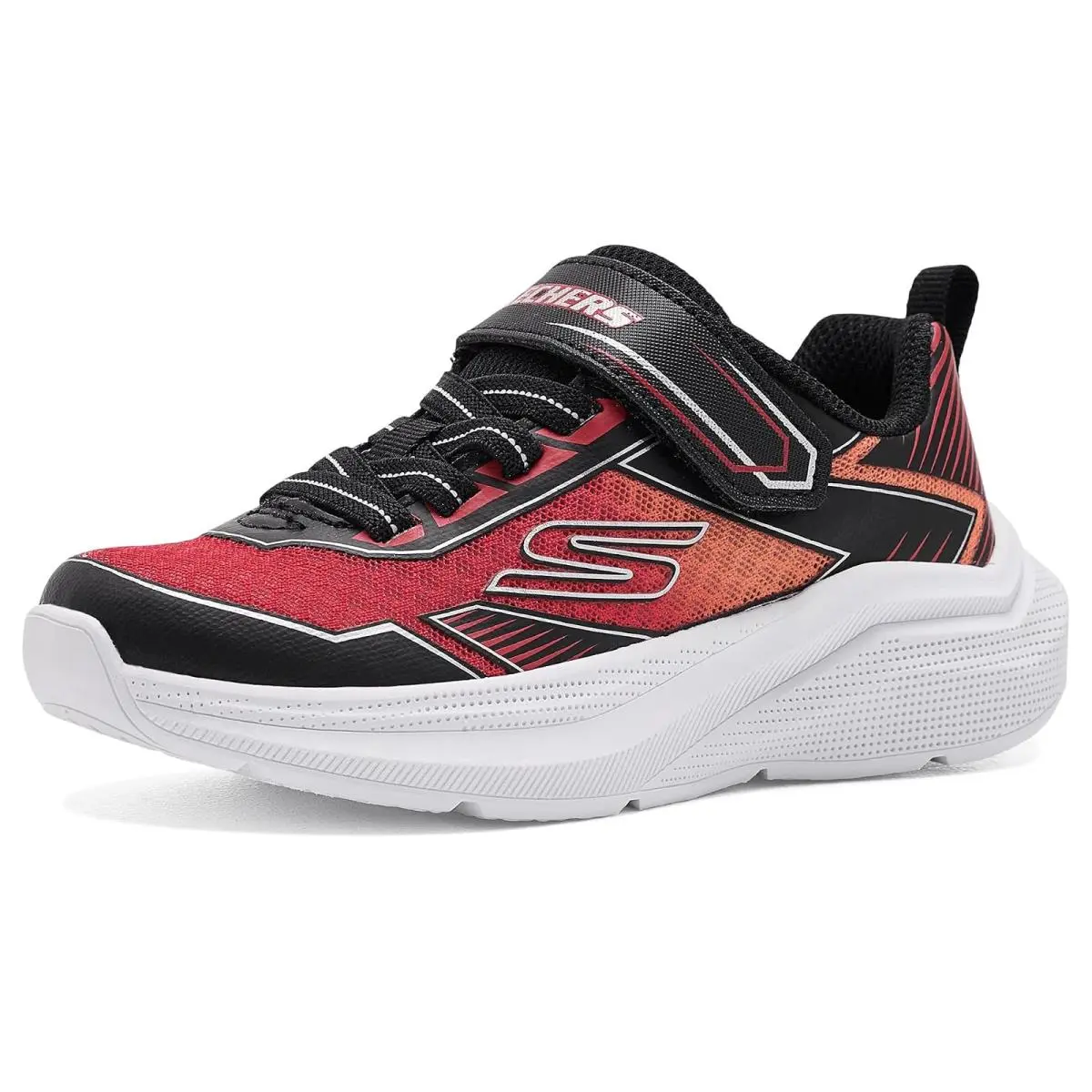Boy`s Shoes  Kids Microspec Velocity 404127L Little Kid/big Kid Black/Red by Skechers