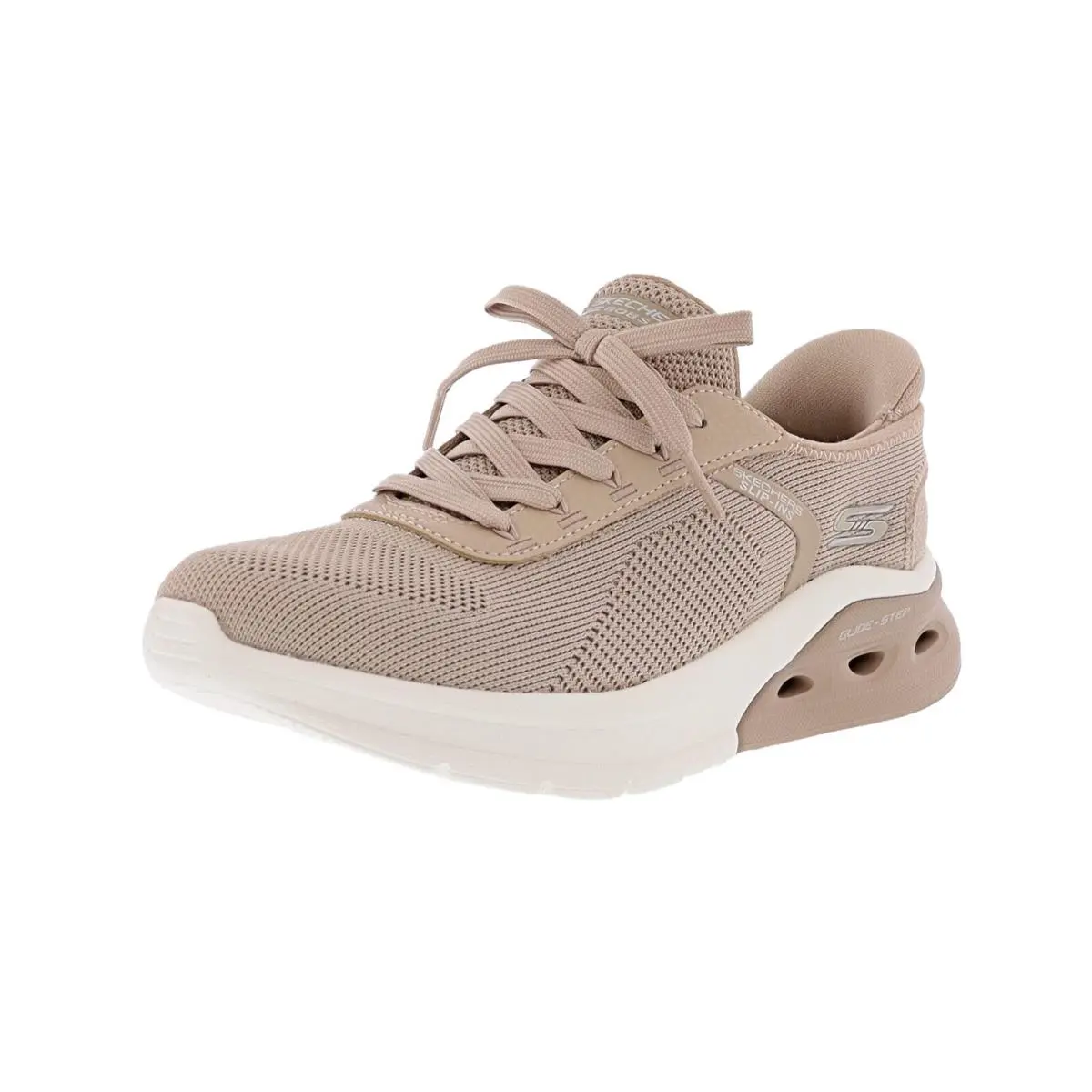Skechers Women`s Slip-ins: Bobs Arc Waves 2.0- Now IT 117638/TAN Walking Shoes