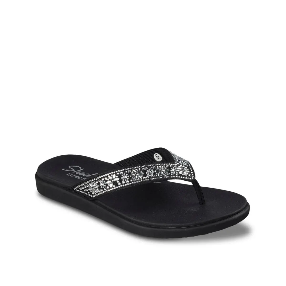 Woman`s Casual Sandals Skechers Meditation Luxe Sunny Glow Flip Flop