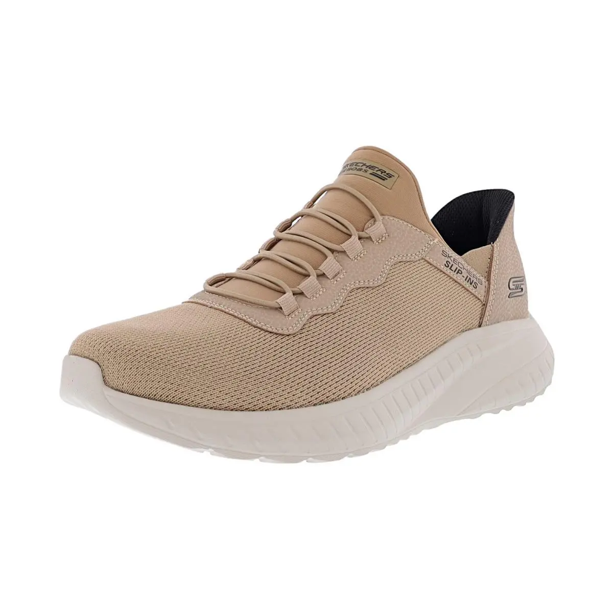 Men Bobs Squad Chaos-daily Hype 118300W/TAN Wide Width Walking Shoes by Skechers