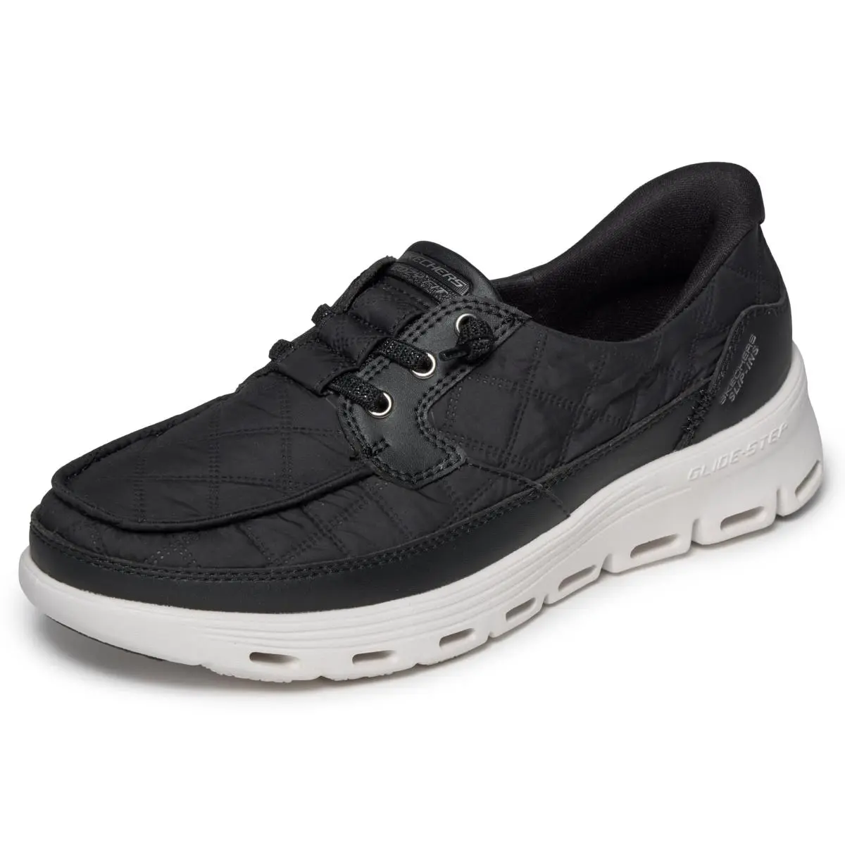 Women`s On-the-go Glide-step Serene - Newport White/gold 5.5 black white by Skechers