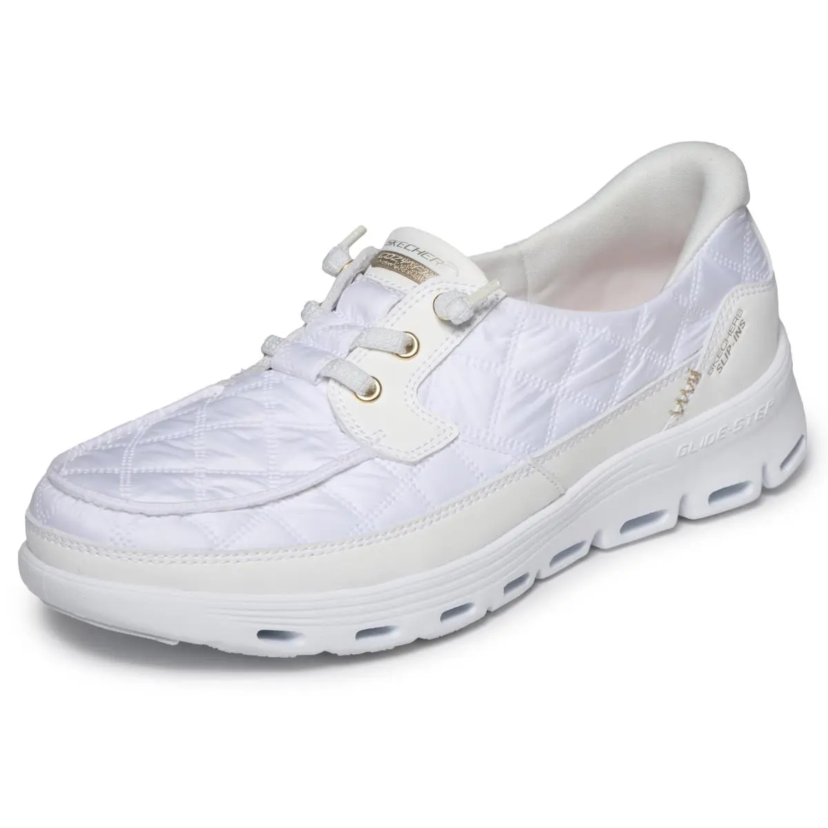 Women`s On-the-go Glide-step Serene - Newport White/gold 5.5 white gold by Skechers