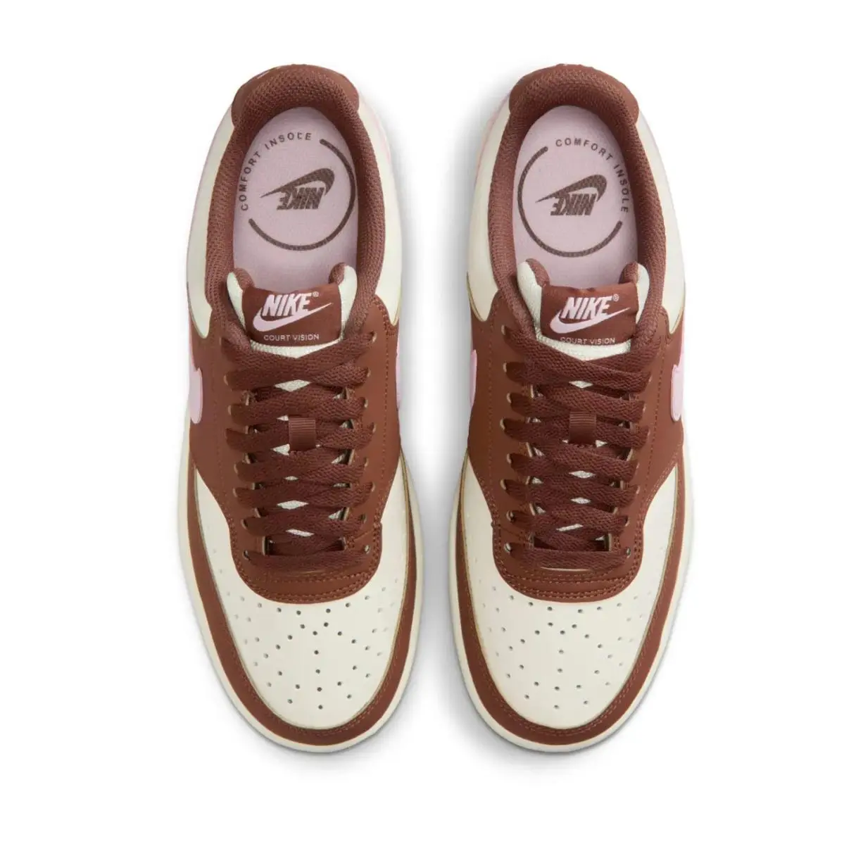 Nike shoes - Nike Court Vision Low Next Nature - IM1652-004 - white brown pink 13