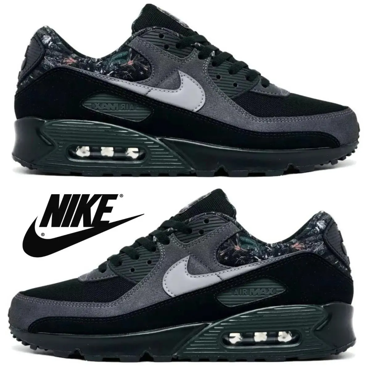 Nike shoes - Nike Air Max 90 - Air Max - Black, Maufacturer: Black/Dark Smoke Grey/Metallic Cool Grey 27