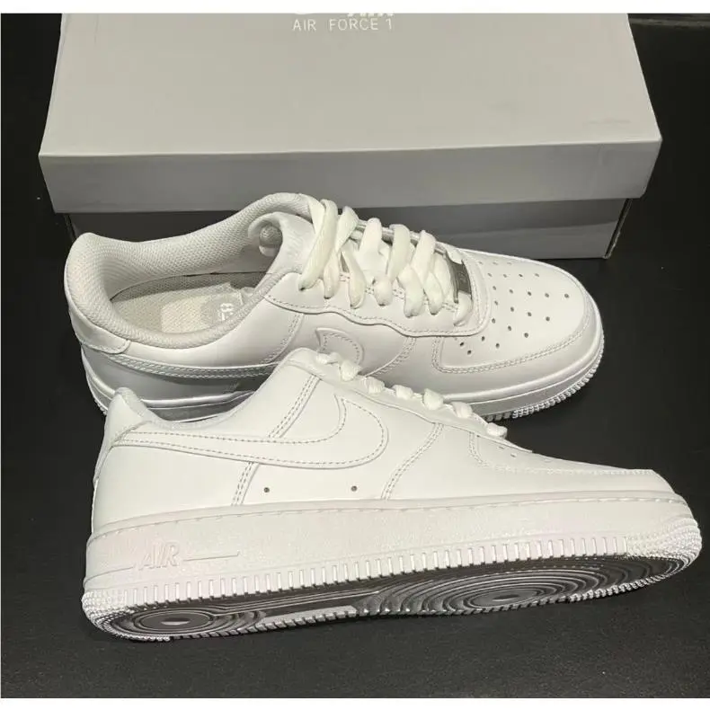US  Air Force 1 Low Top Triple White `07 Mens White Sports Classic Sneaker by Nike