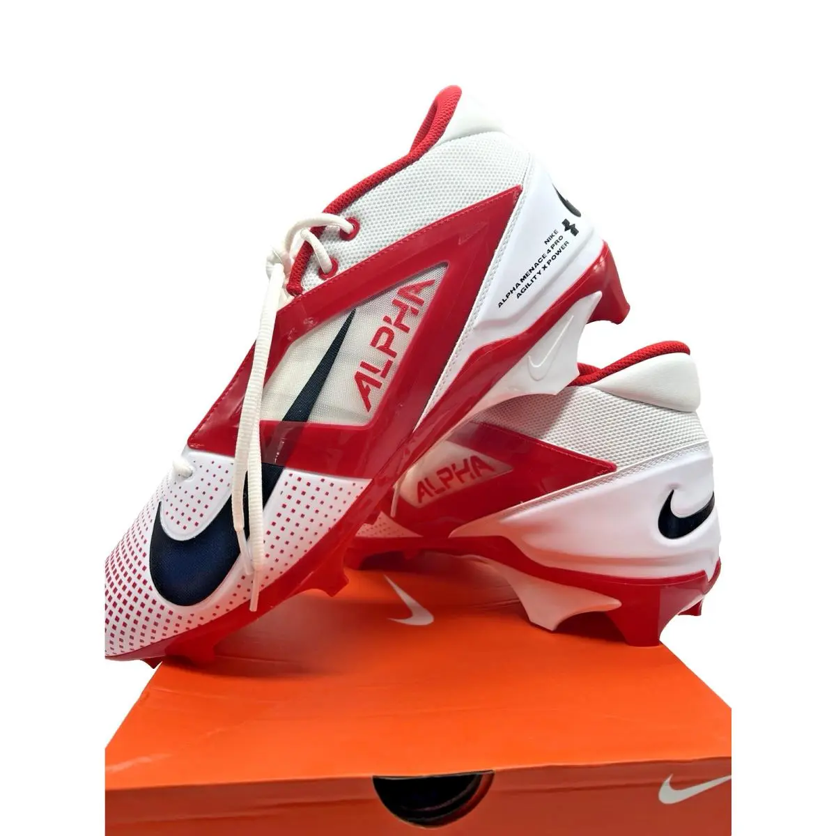 Alpha Menace 4 Pro TB P Cleats IB2507 108 White/black-university Red by Nike