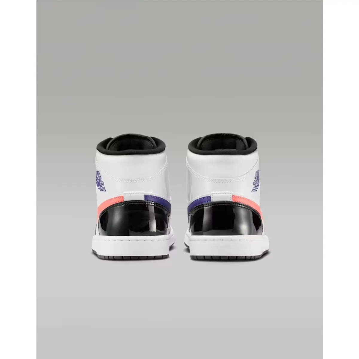 Nike shoes - Air Jordan 1 Mid - Air Mid - IQ9387-010 - Black/White/Court Purple/Bright Mango 3