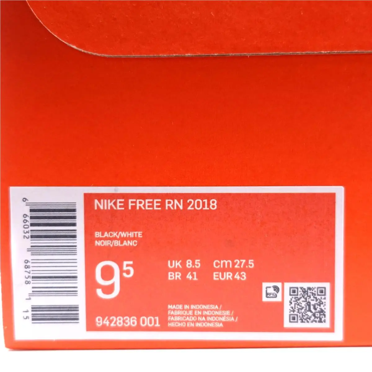 Nike shoes - Nike Free Rn 2018 - Free - 942836001 - Black, White 0