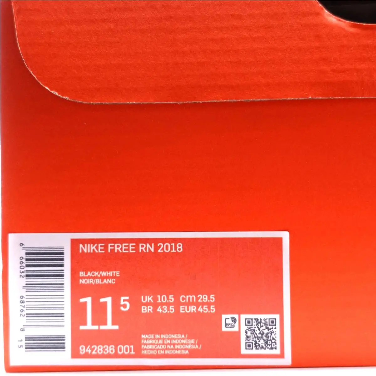 Nike shoes - Nike Free Rn 2018 - Free - 942836001 - Black, White 10