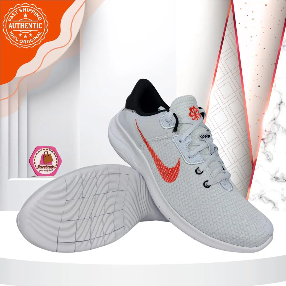 Flex Experience Run 11 Next Nature Grey Bright Crimson Running DD9284-008 by Nike